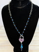 Lost and Found Blue Silver Heart Locket Necklace