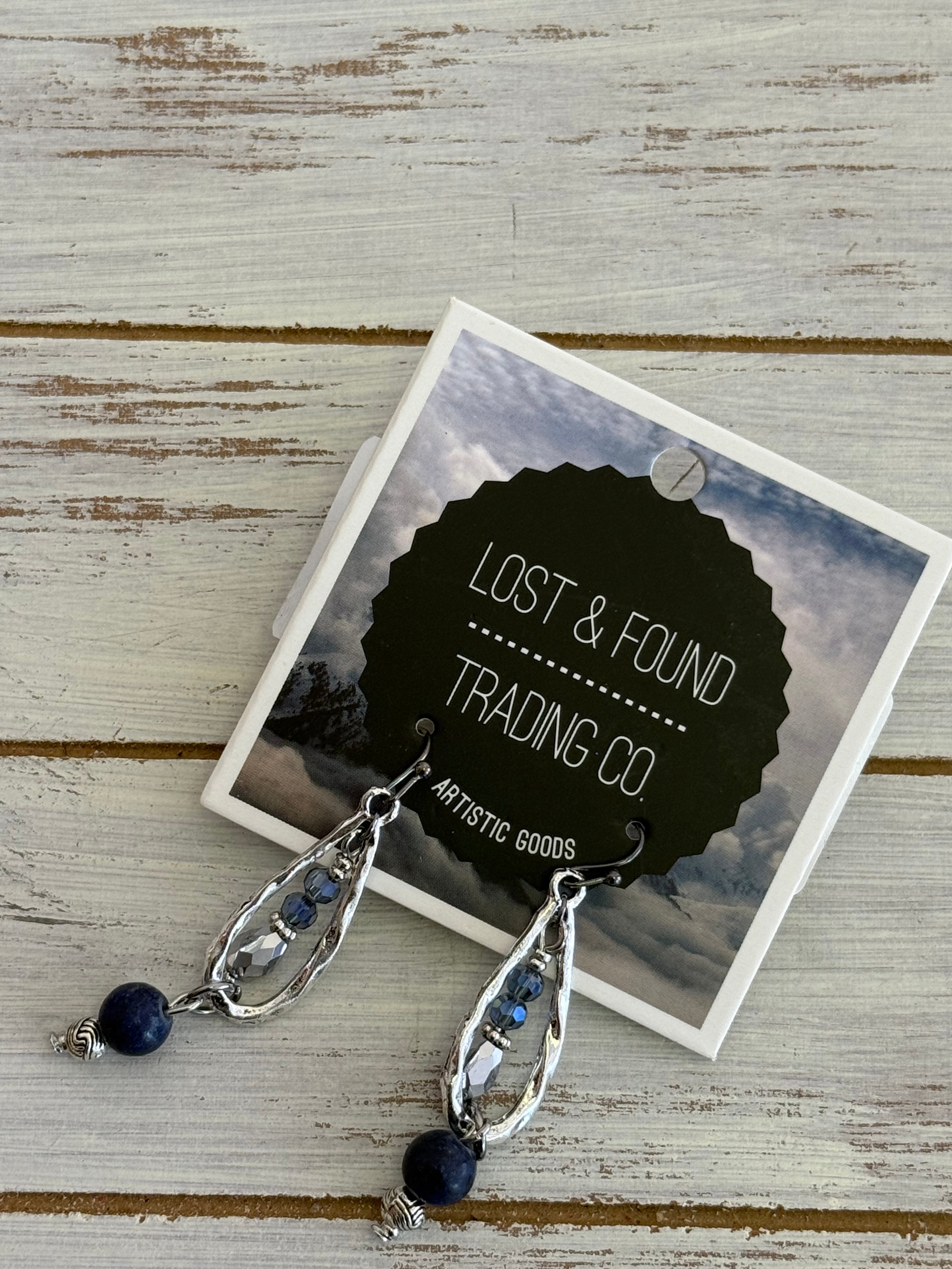 Lost and Found Blue Crystal Earring