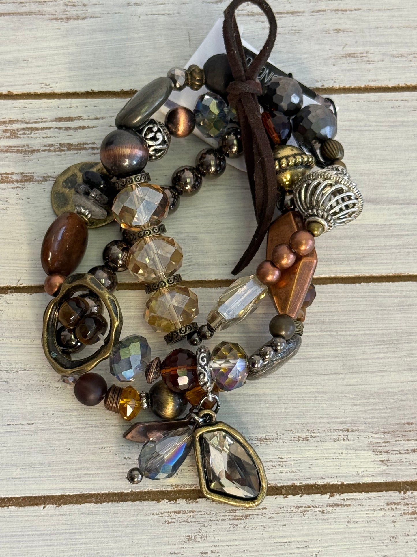 Lost and Found Brown Multi Bracelet