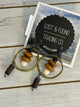Lost and Found Brown Wooden Bead Dangle Earrings