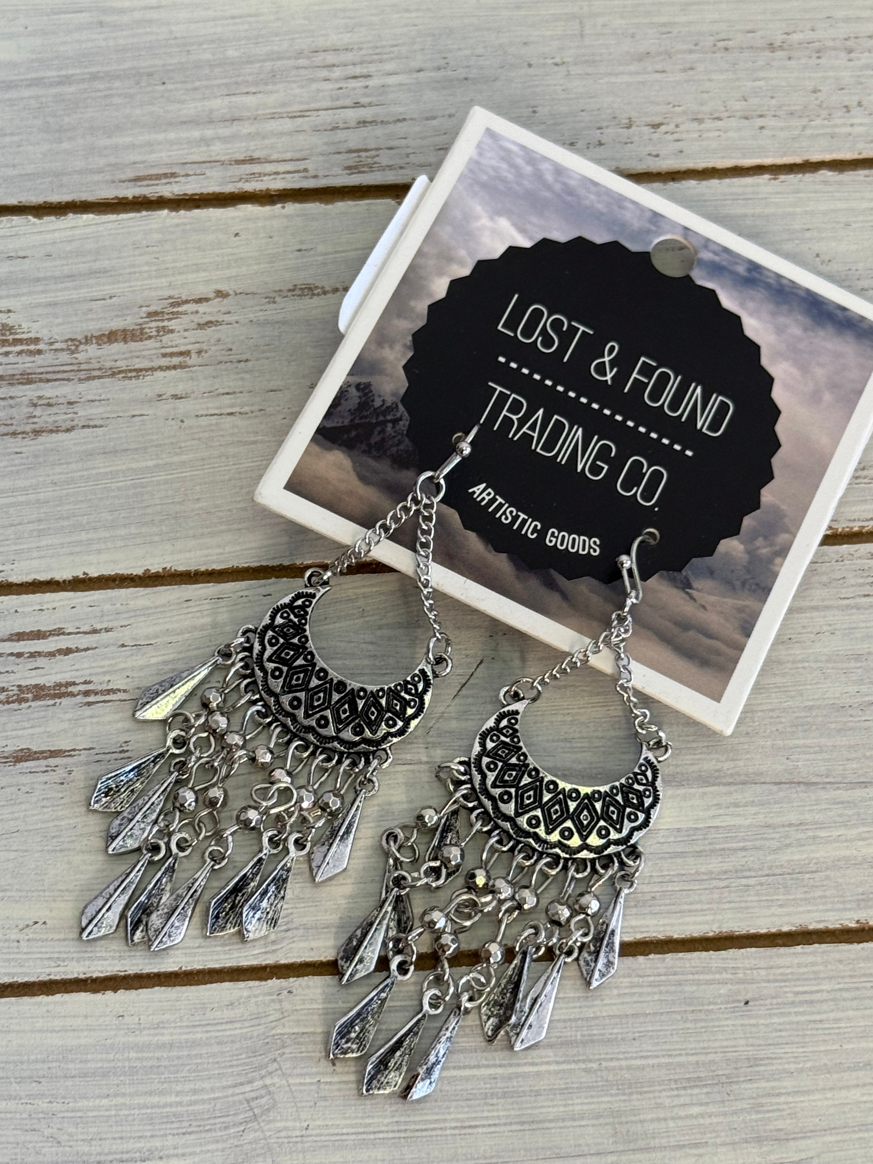 Lost and Found Silver Chandelier Dangle Earrings