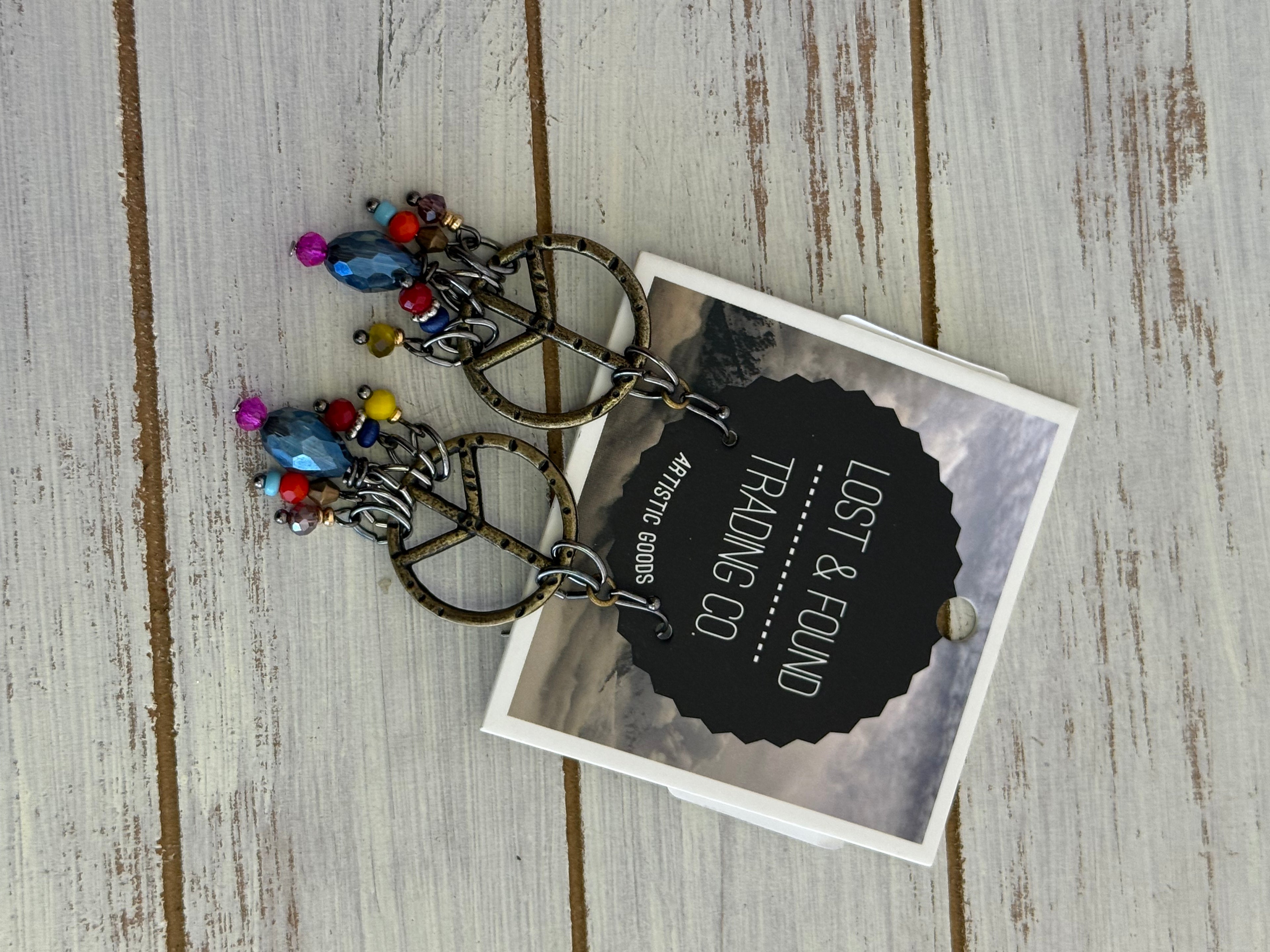 Lost and Found Peace colorful Earrings
