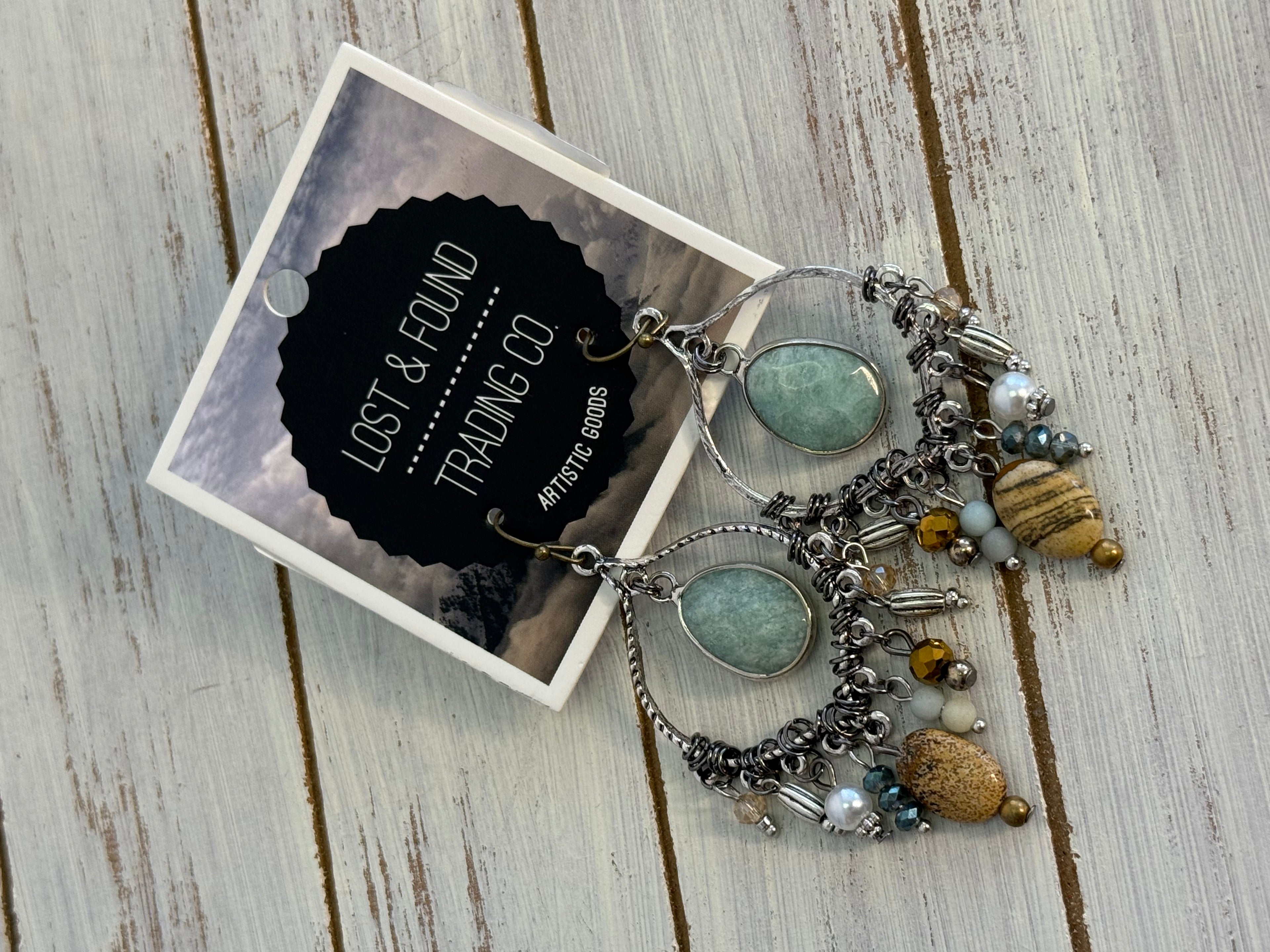 Lost and Found Aqua Chandelier Earrings