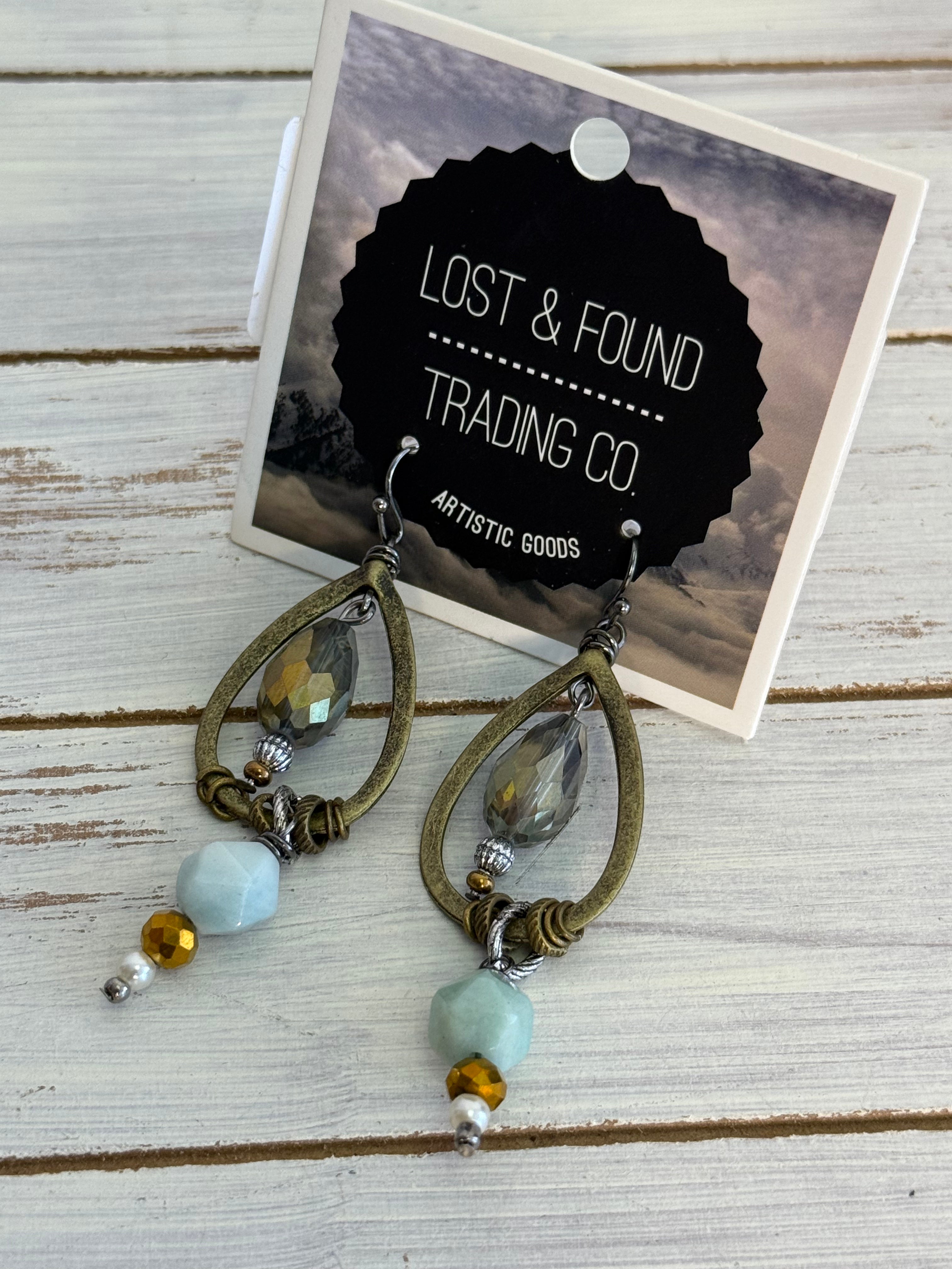 Lost And Found Crystal Tear Dangle Earrings