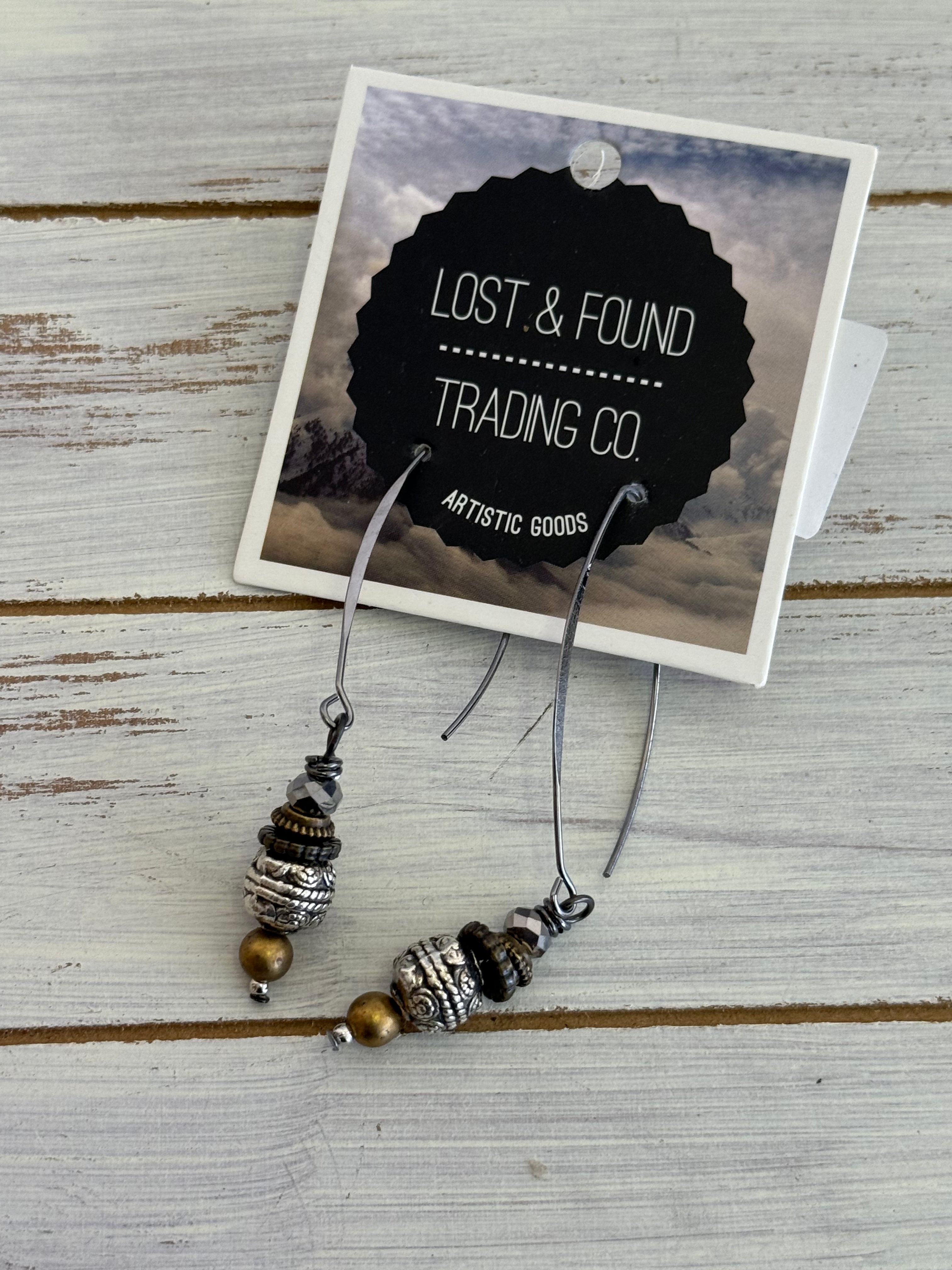 Lost and Found Silver and Gold Leaf earrings