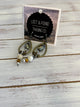 Lost and Found tear drop Bronze cream Earrings