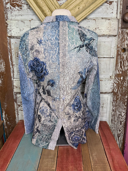 Origami Lace and Sequin Blazer Jacket