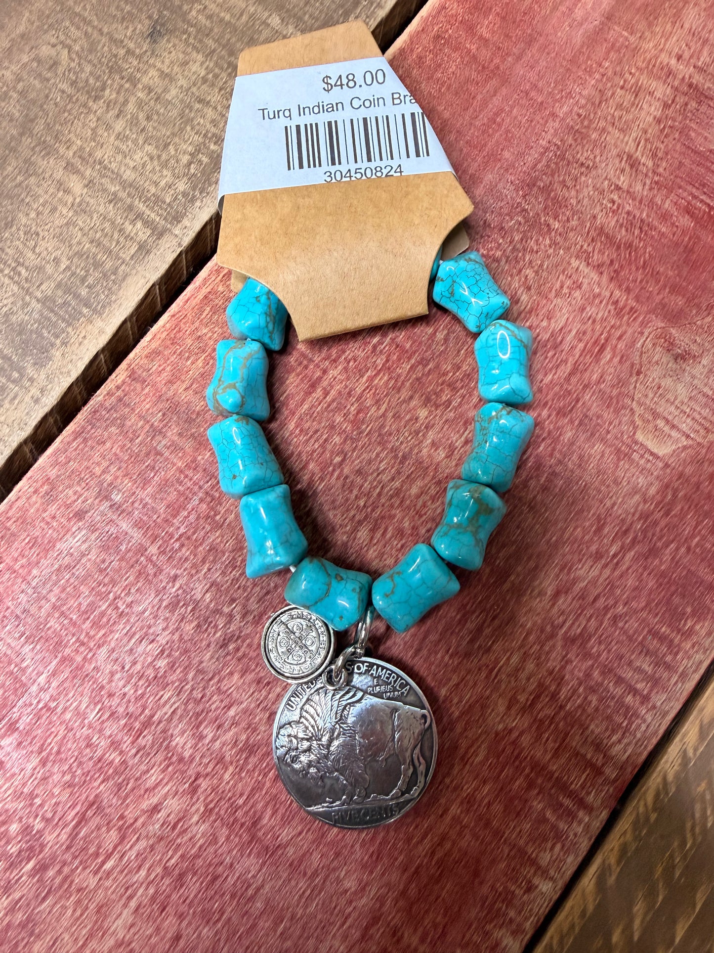 Turq Indian Coin Bracelet