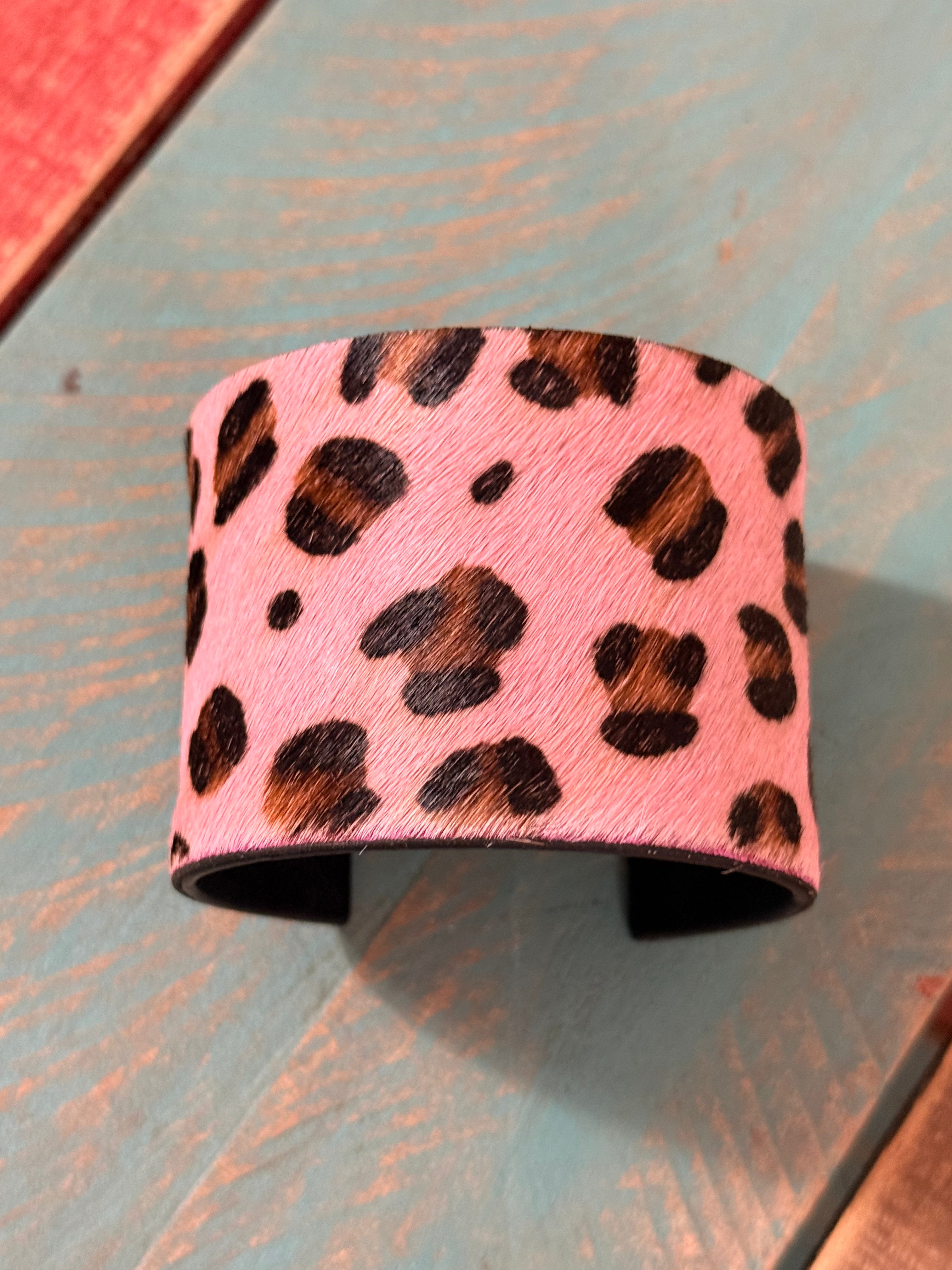 Animal print cuff bracelet