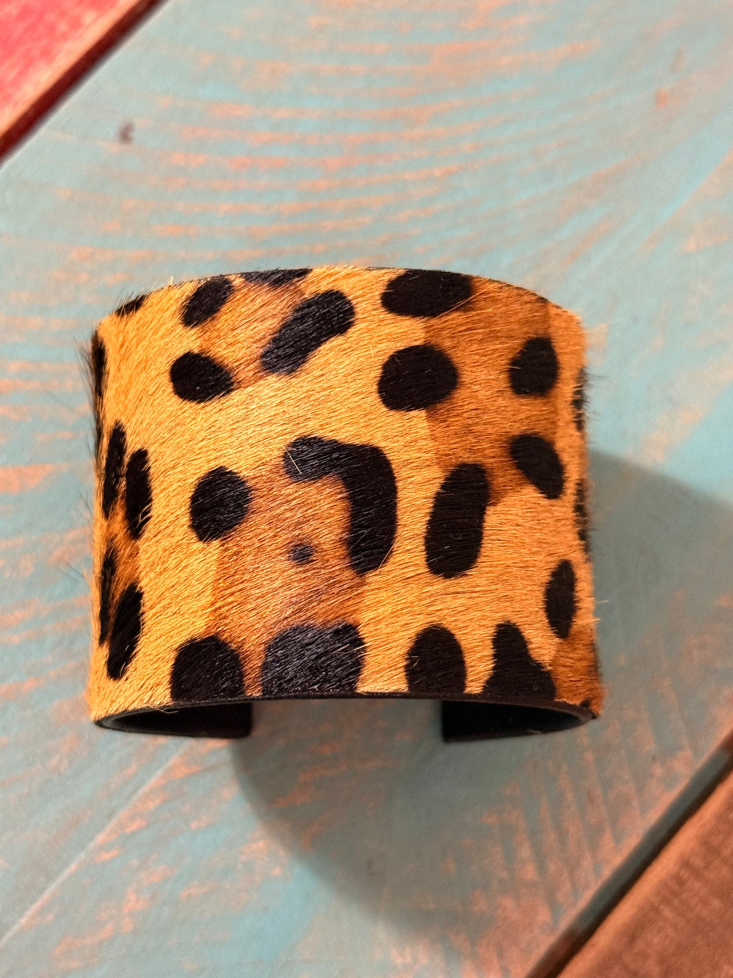 Animal print cuff bracelet