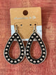 Silver bullet Teardrop Hoop Earrings