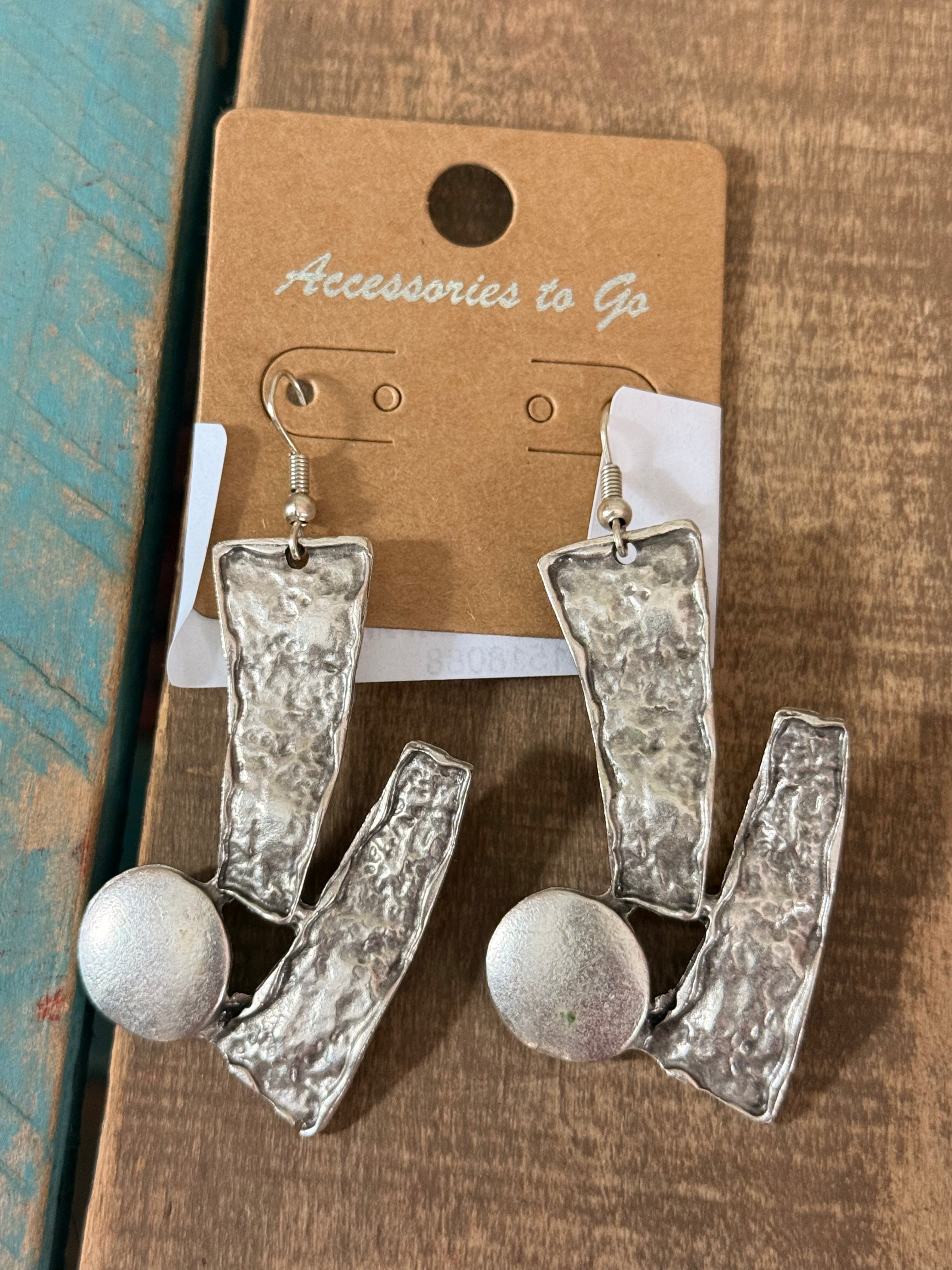 Silver abstract Earrings