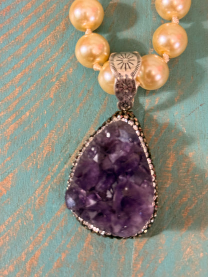 Pearl Amethyst Necklace