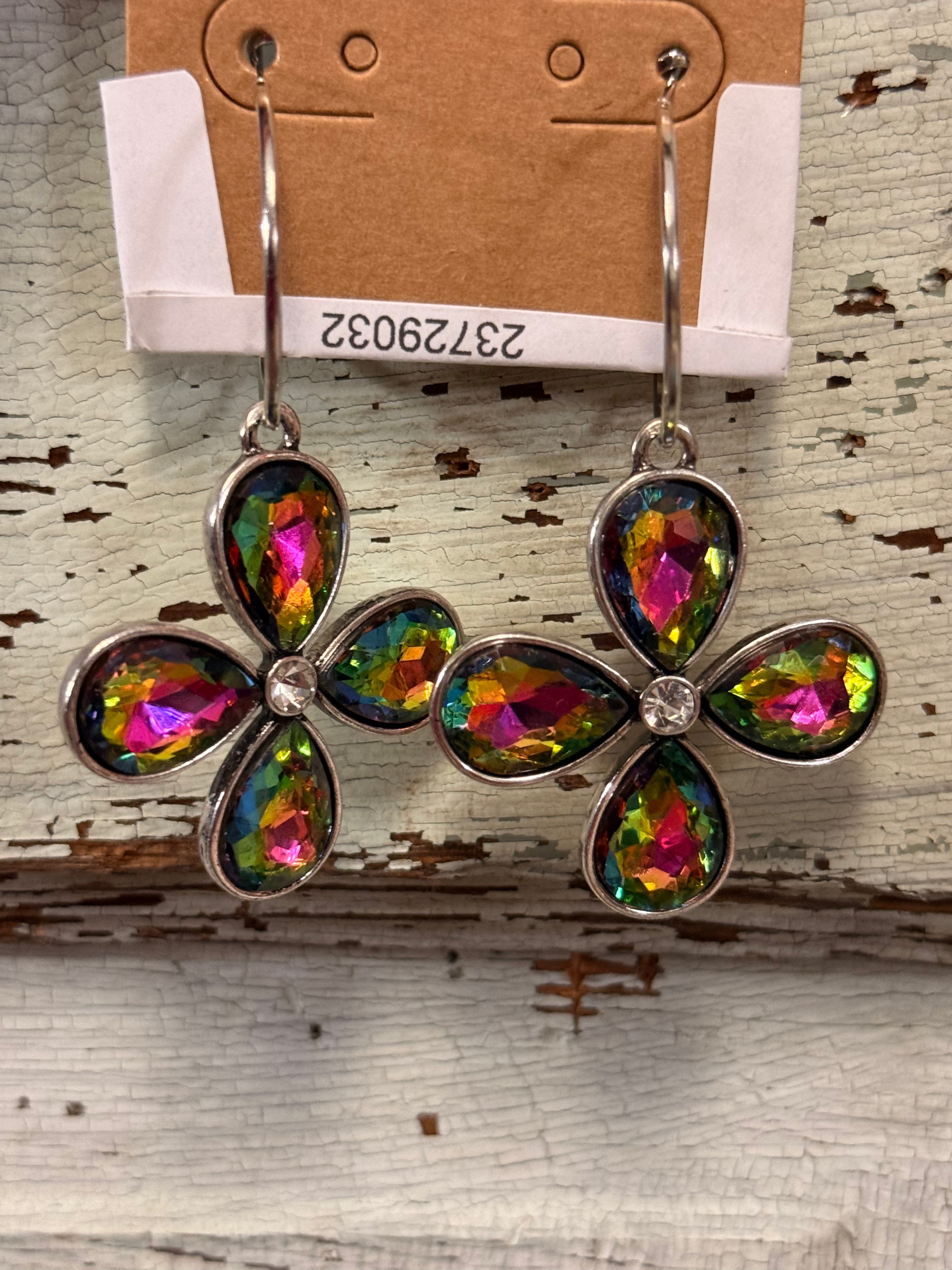 multcolor Flower Earrings