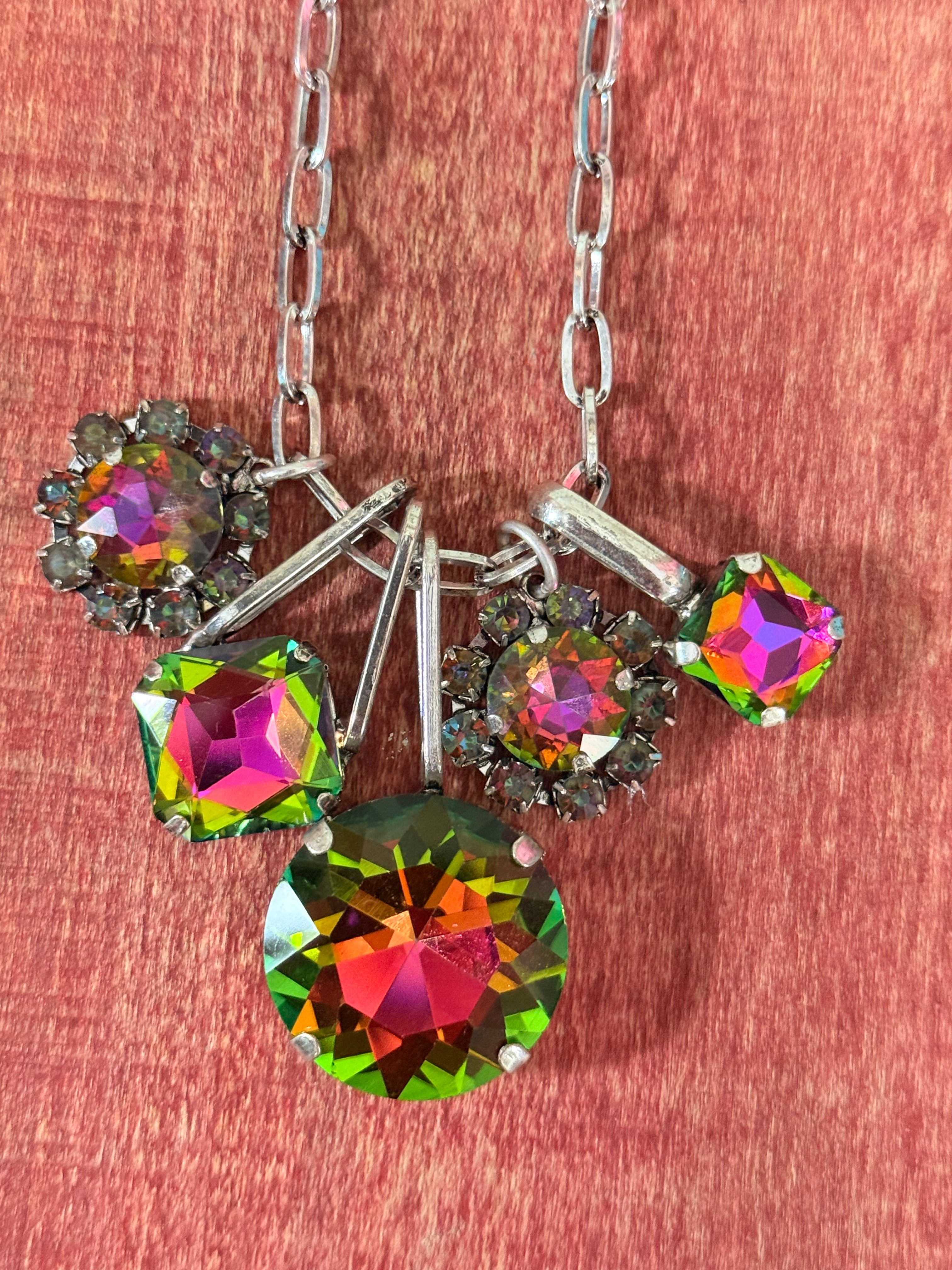 multicolor charm necklace
