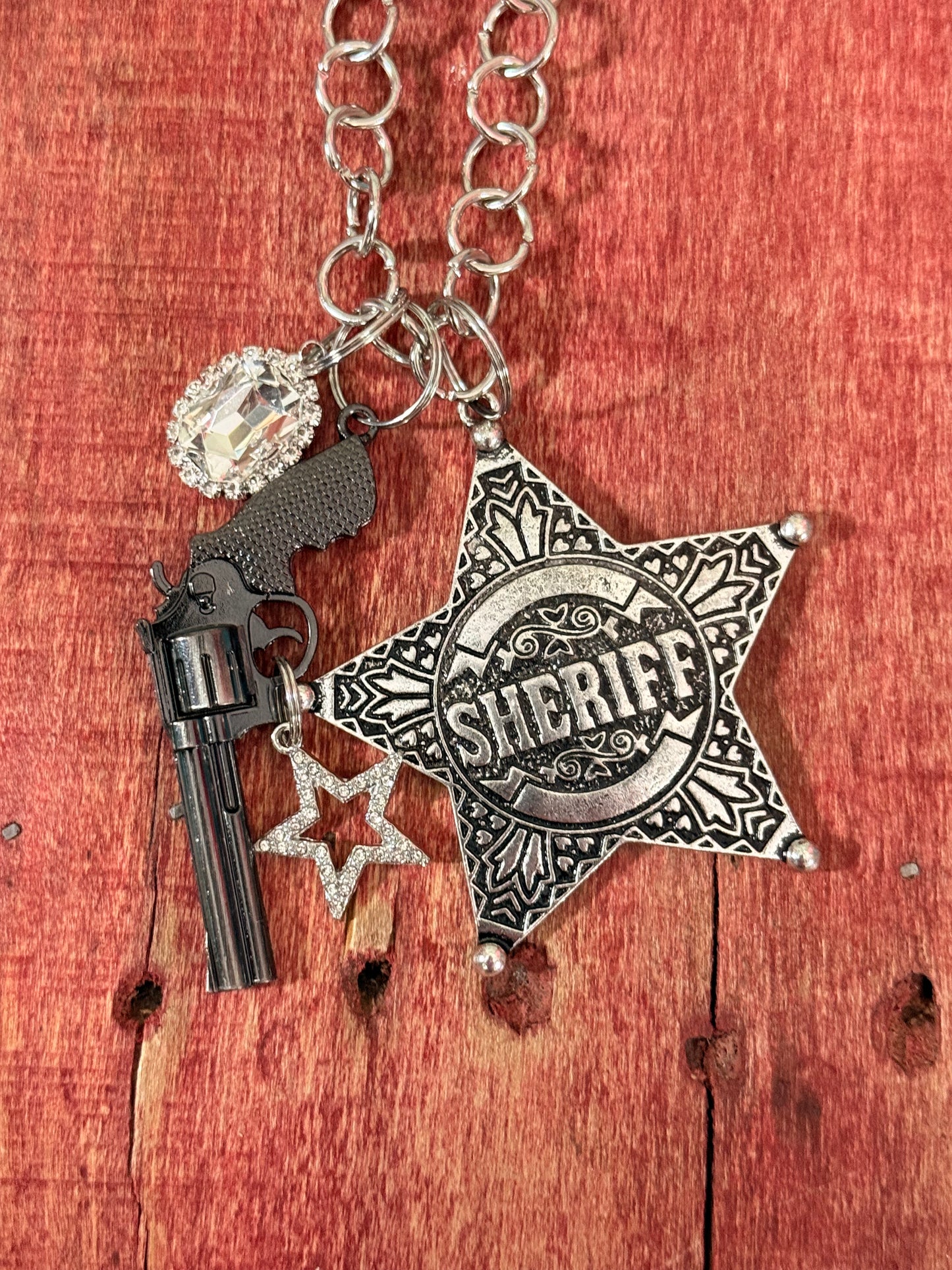 Sheriff Toy gun Necklace