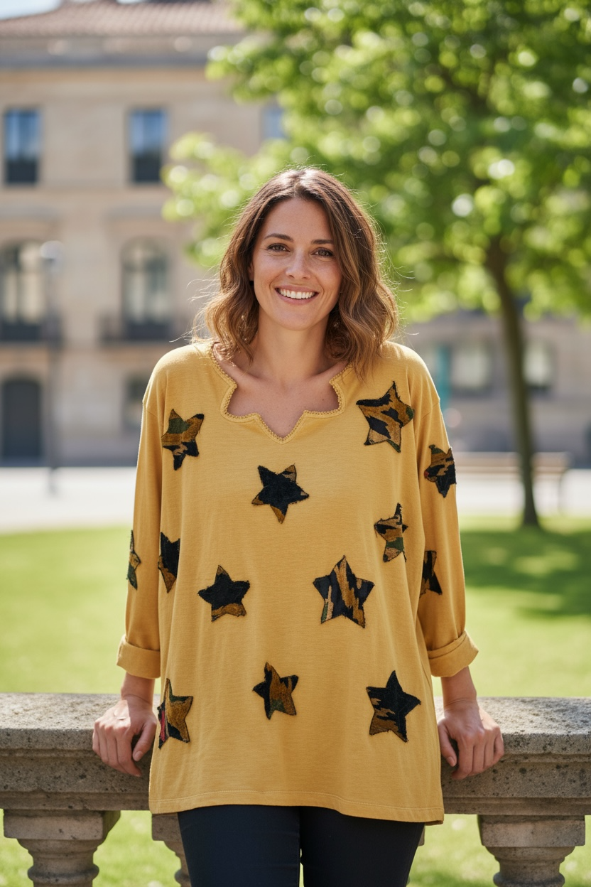 Paper Lace Yellow Star Sweatshirt