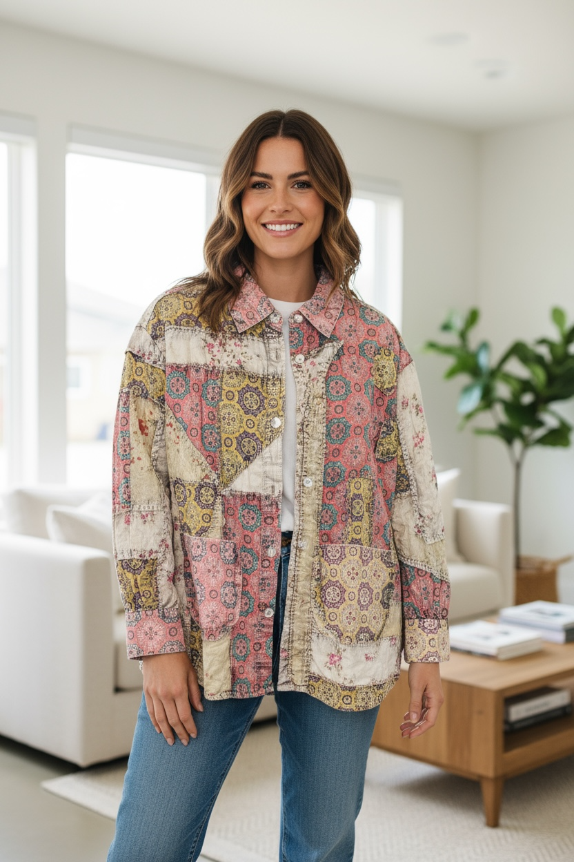 Paper Lace Lime/Pink Mix patchwork Shakit