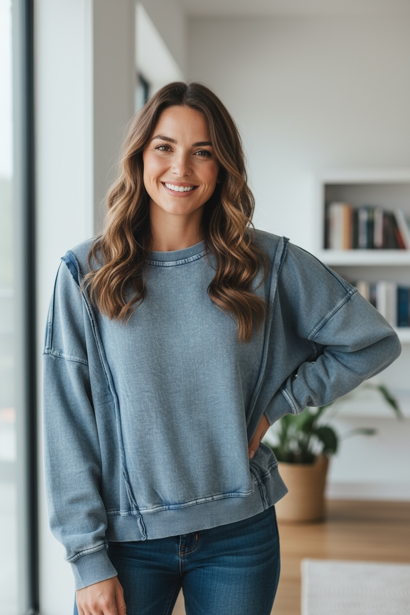Paper Lace High-Low fleece Top