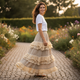 Paper Lace Vintage Green Skirt