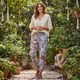 Paper Lace Berry Mix Patchwoek Pant