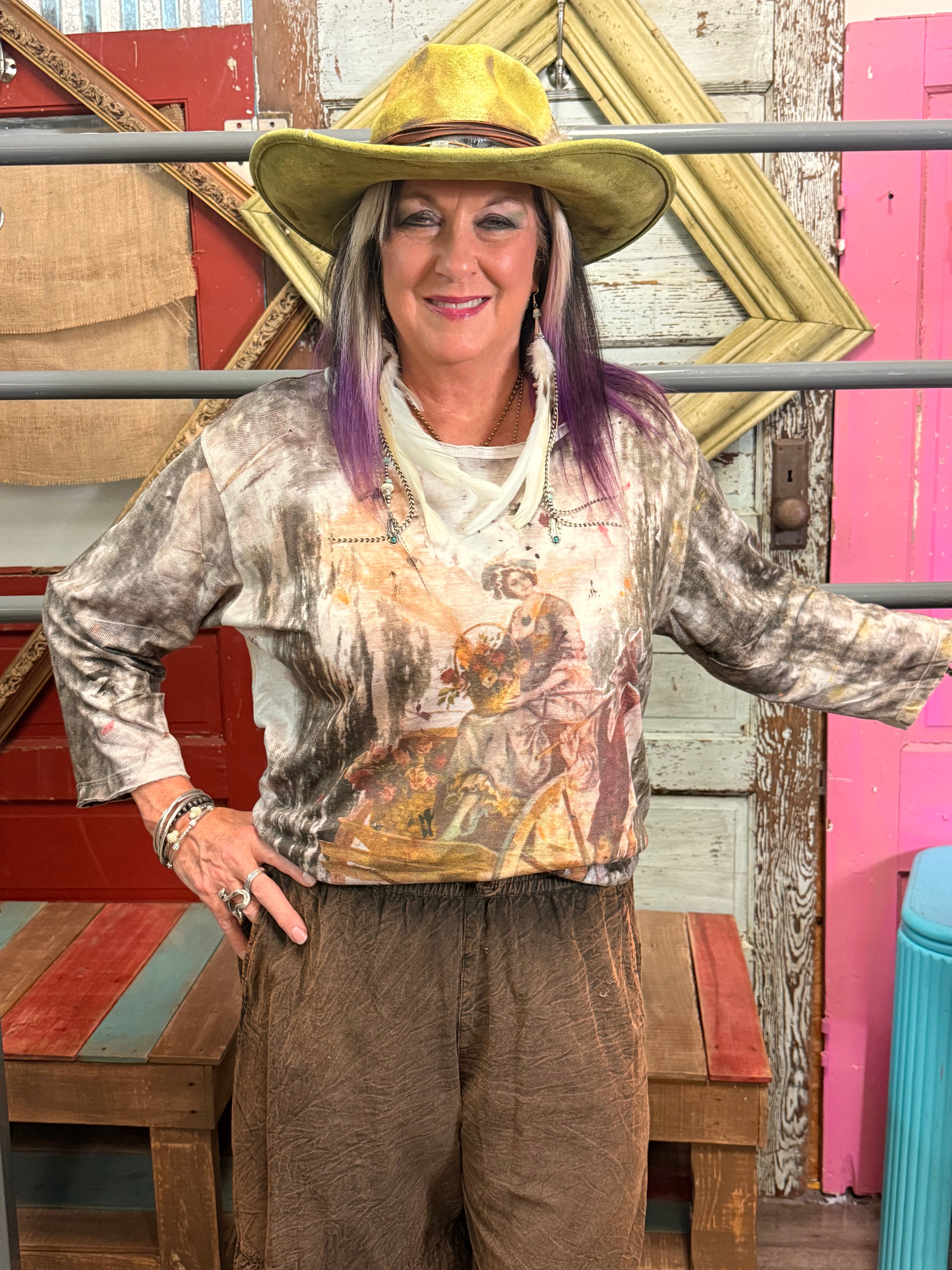 Paper Lace Victorian paint Splash Tee
