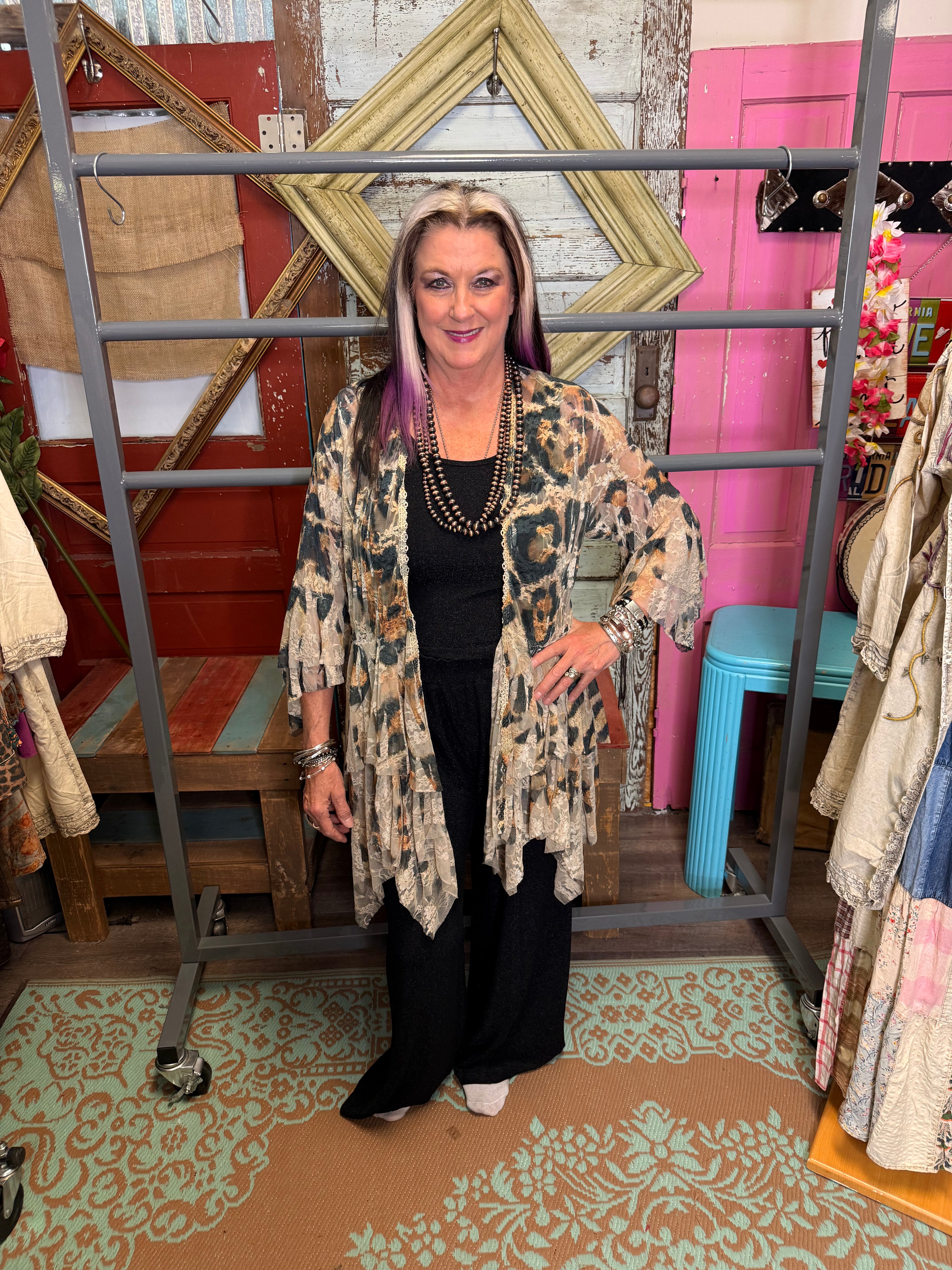 Origami Leopard All lace Cardigan