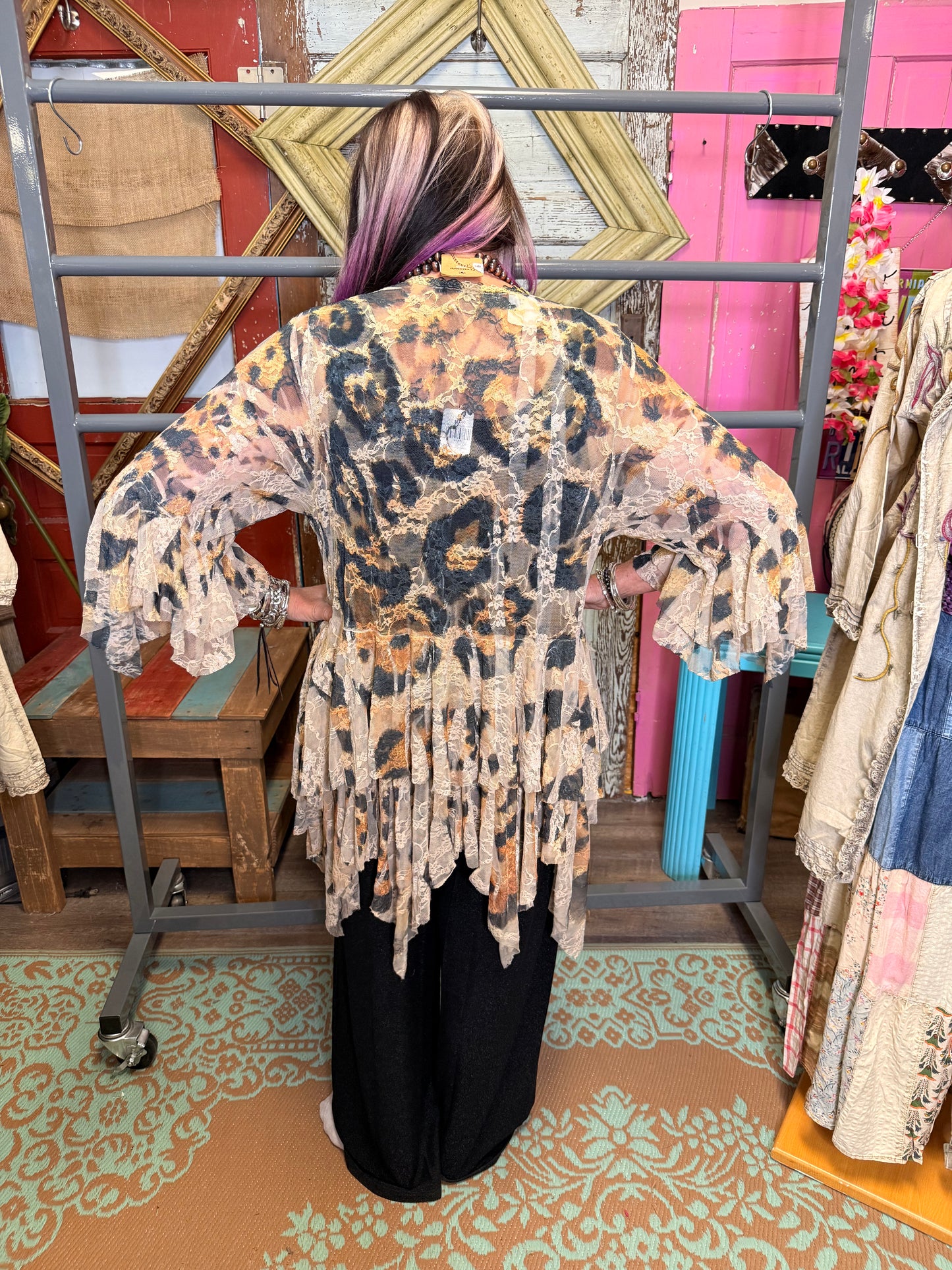 Origami Leopard All lace Cardigan