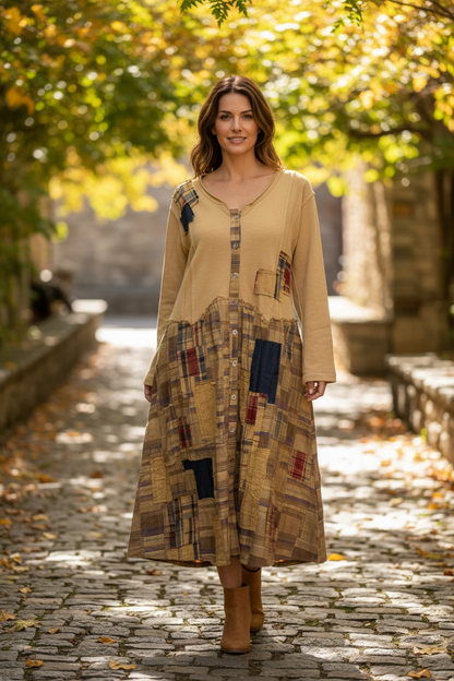 Paper Lace Mustard Patchwork Duster