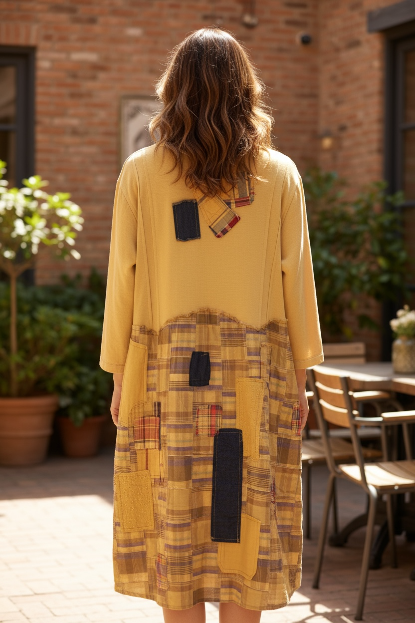 Paper Lace Mustard Patchwork Duster