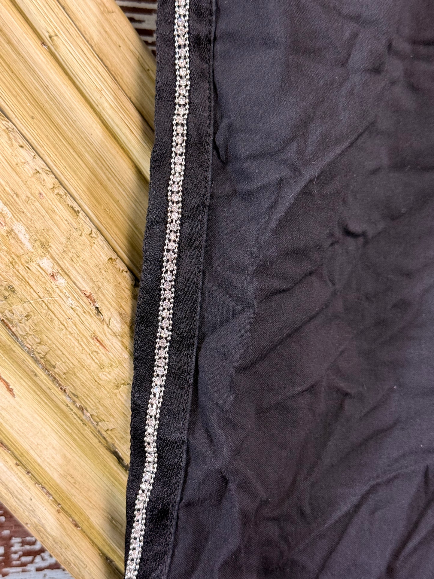 Made In Italy Black  Rhinestone Joggers