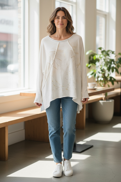 Made In Italy Splatter Paint Top