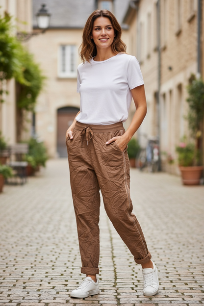 Made In Italy Camel Joggers