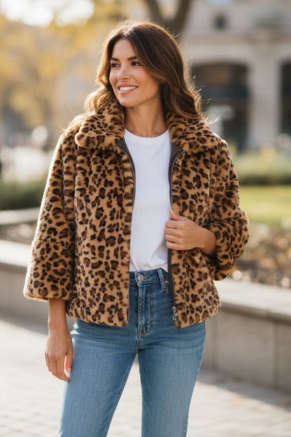 Made In Italy leopard coat