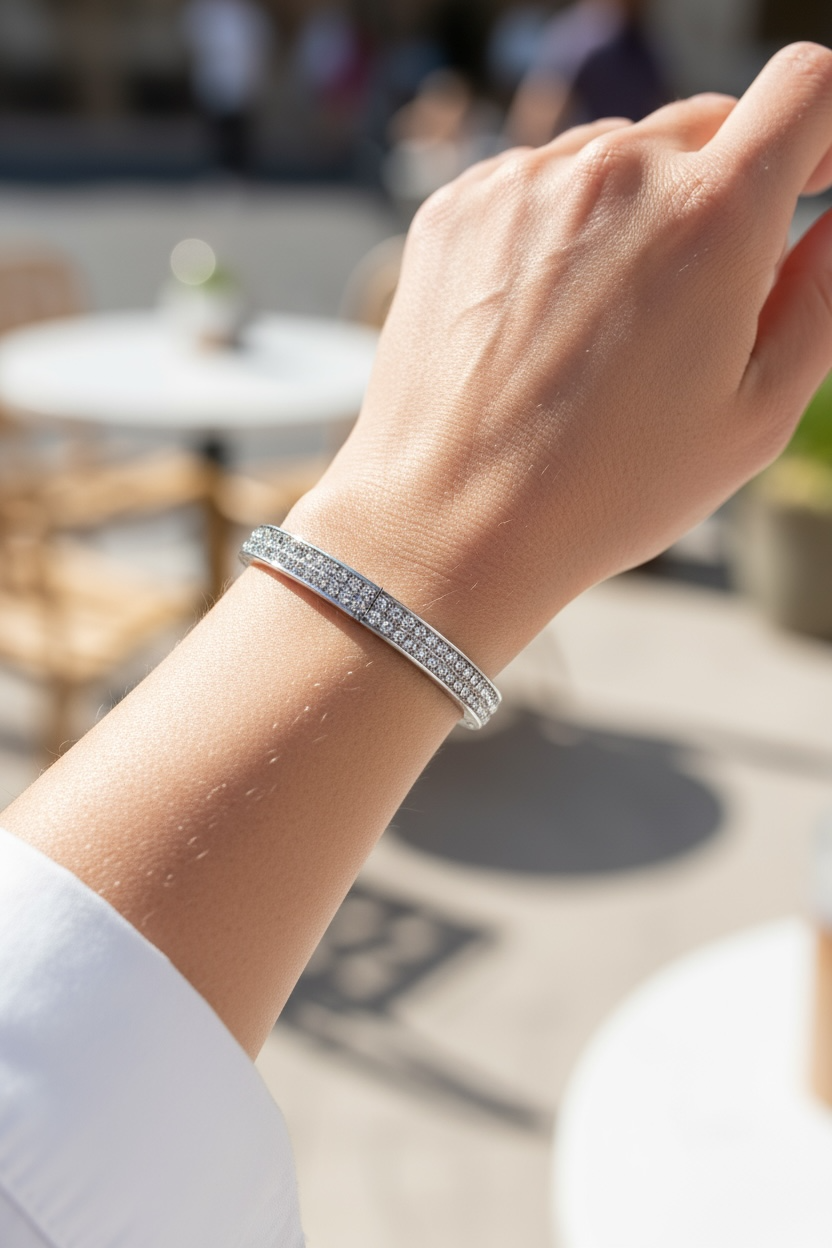 Multi Crystal Stretch Bracelet