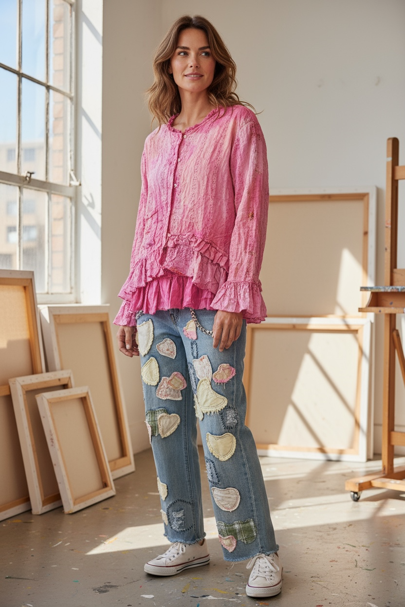 A Rare Bird Short Pink Velvet Jacket