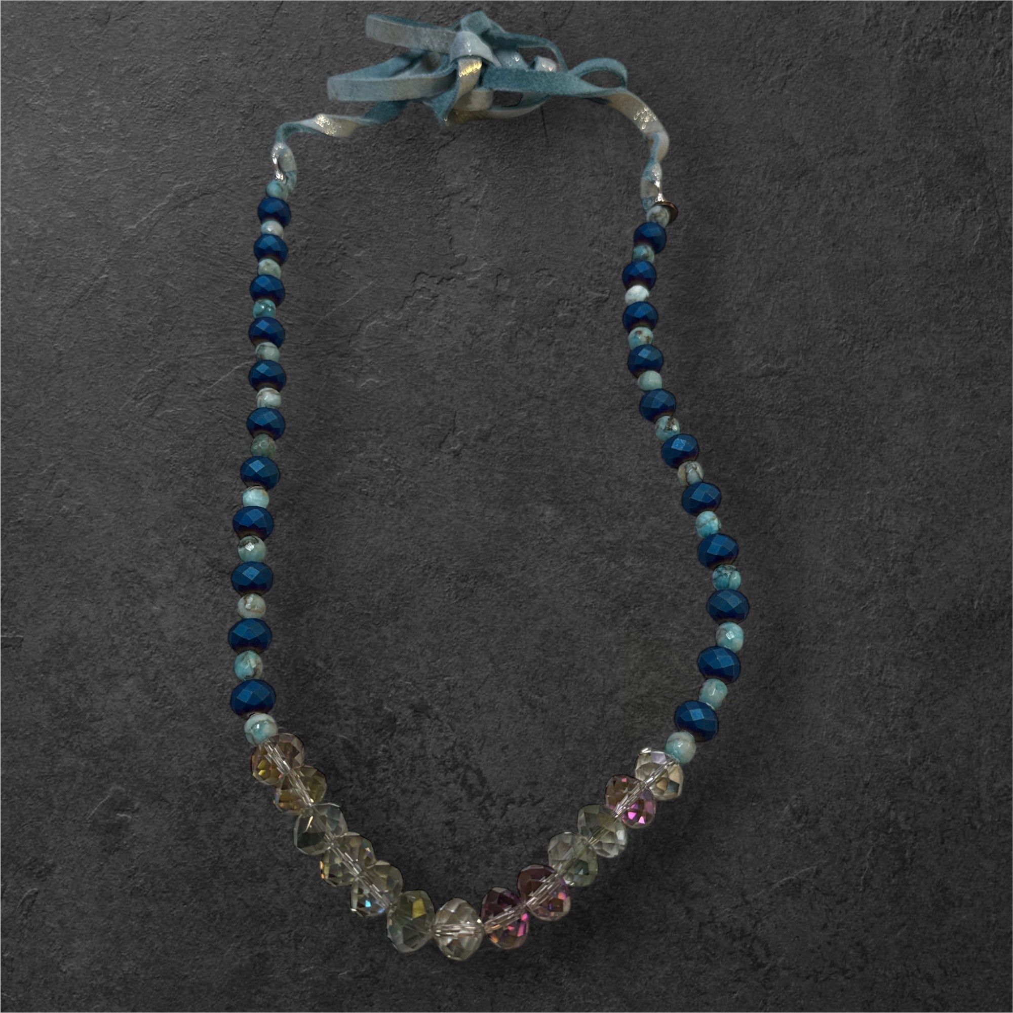 A Rare Bird Crystal Blue Beads