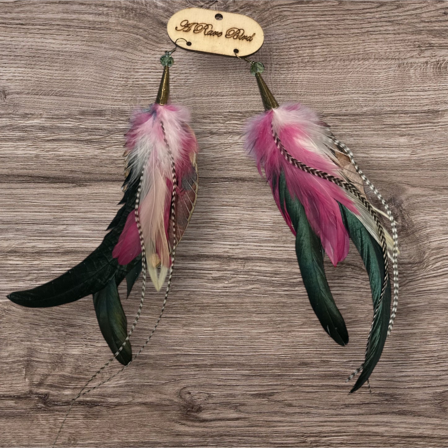 A Rare Bird Pink Black Feather Ears