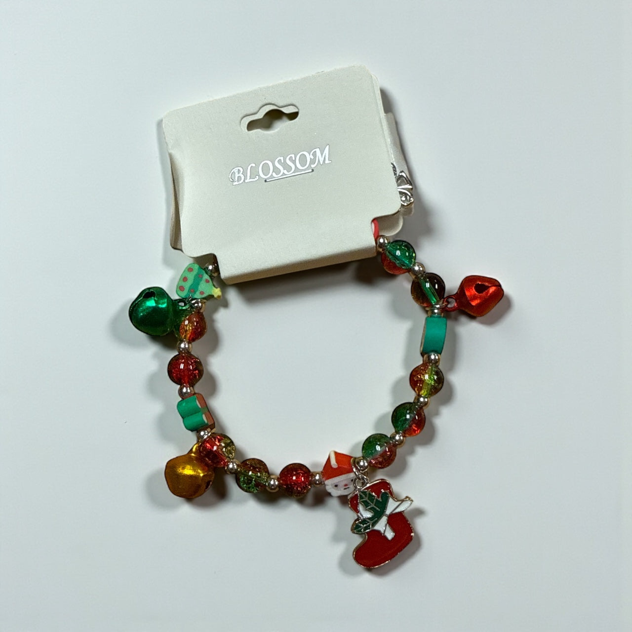 Holiday Beaded Charm Bracelet