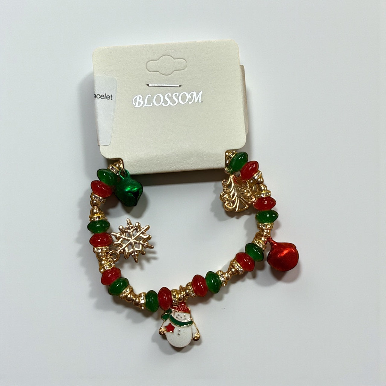 Holiday Beaded Charm Bracelet