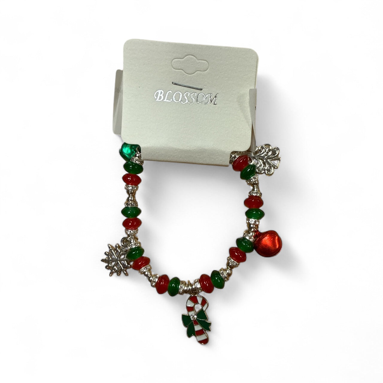 Holiday Beaded Charm Bracelet