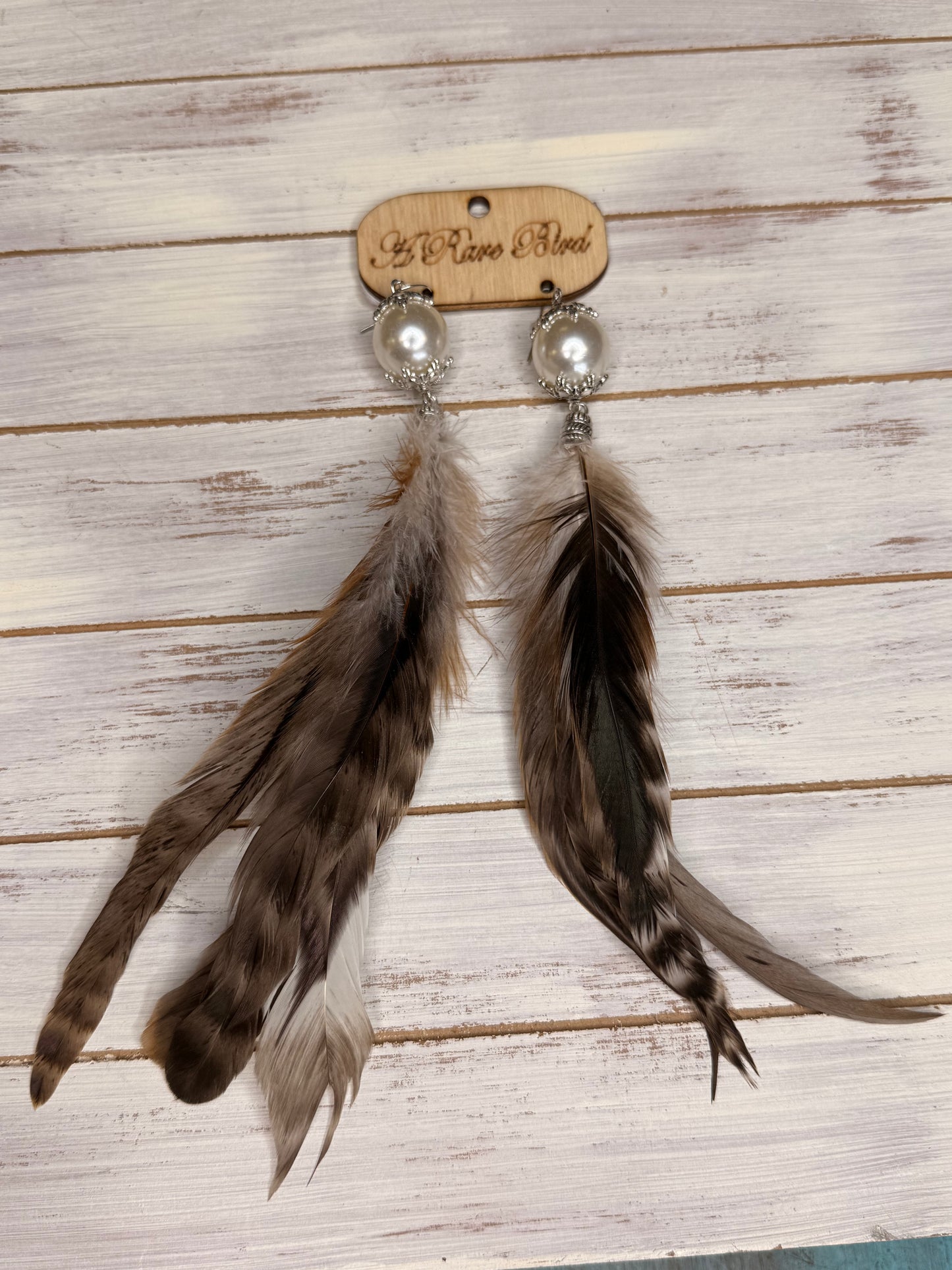 A Rare Bird White Pearl Earrings