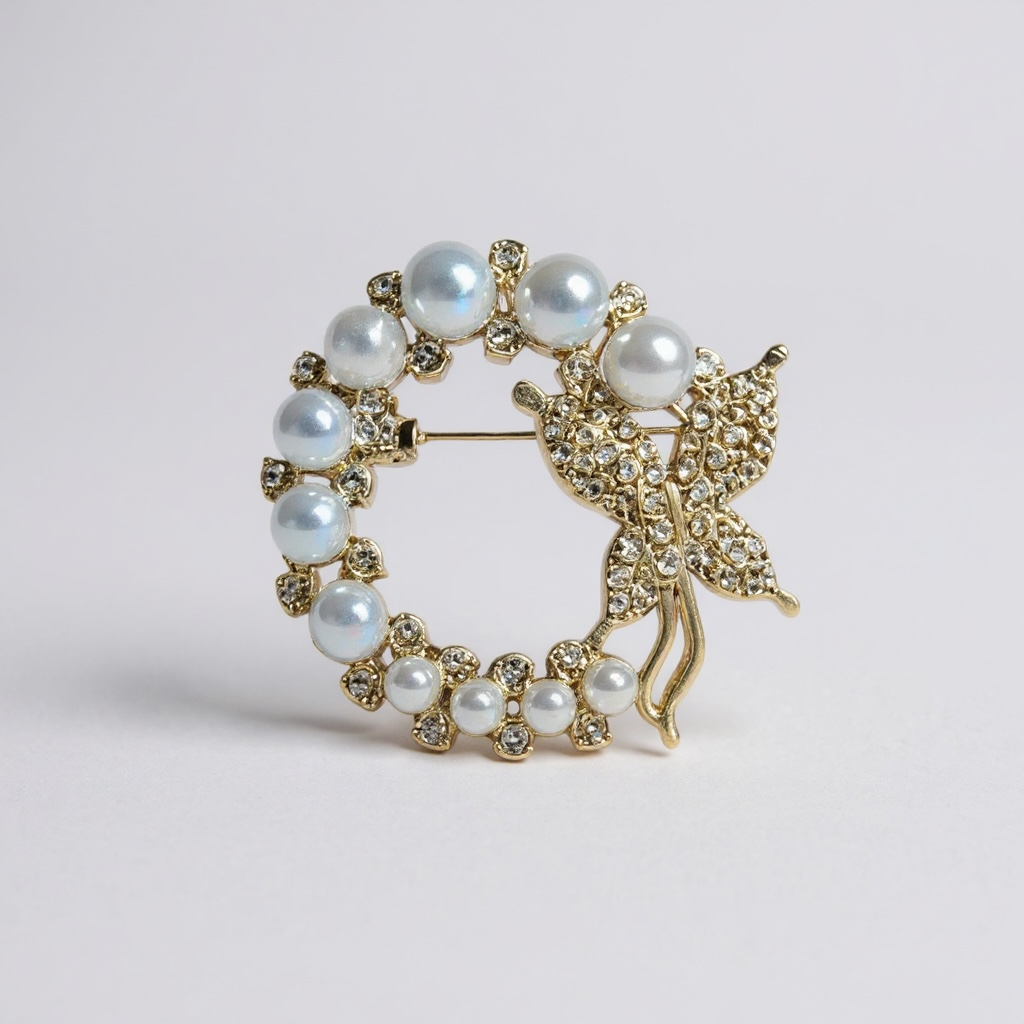 Butterfly Pearl Brooch
