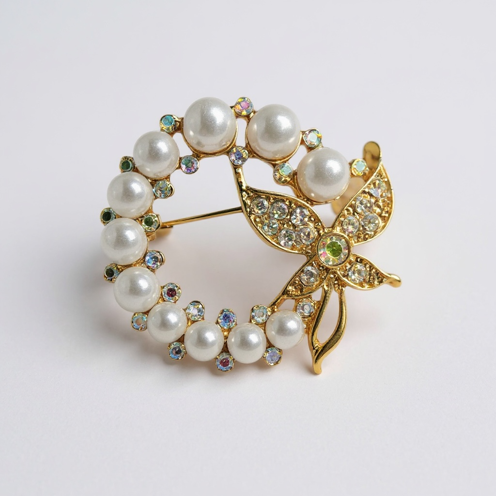 Flower Pearl Brooch