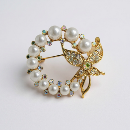 Flower Pearl Brooch