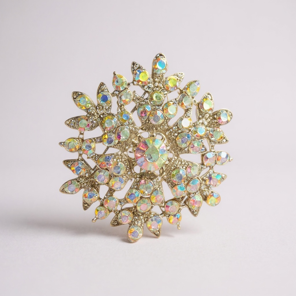 Crystal Burst Brooch
