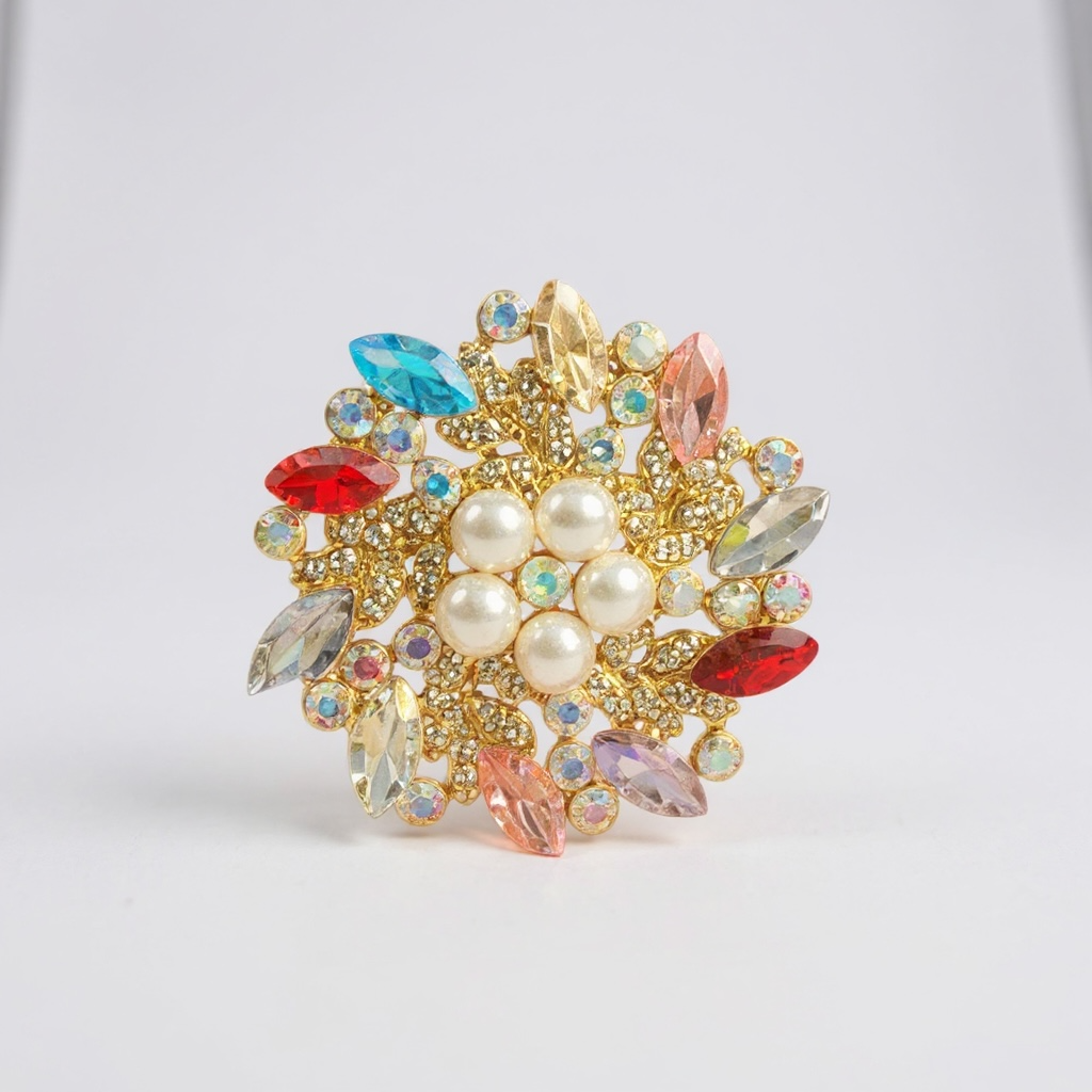 Multi Pearl Brooch