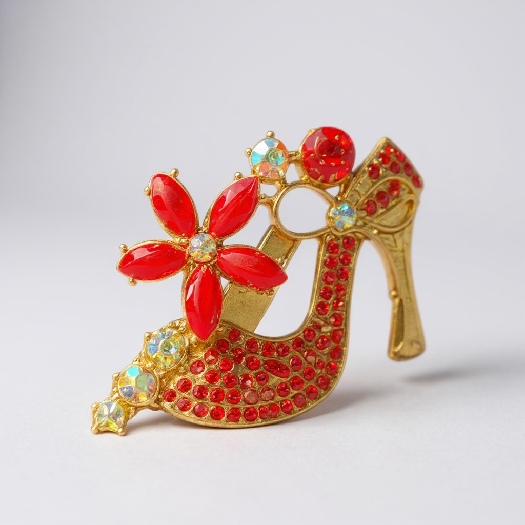 Golden Heel Brooch