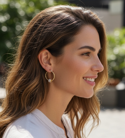 Accessories to Go bling Bead Hoop Earrings