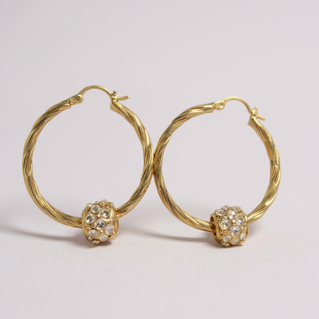 Accessories to Go bling Bead Hoop Earrings